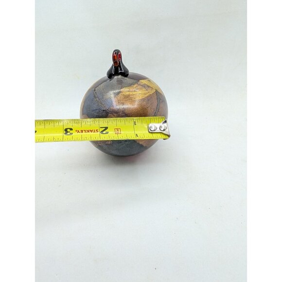 Thames Ornament Hand Blown Art Glass Copper Gold Leaf Hanging Christmas tree - Picture 7 of 13